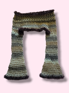 Crochet marble bolero with trim